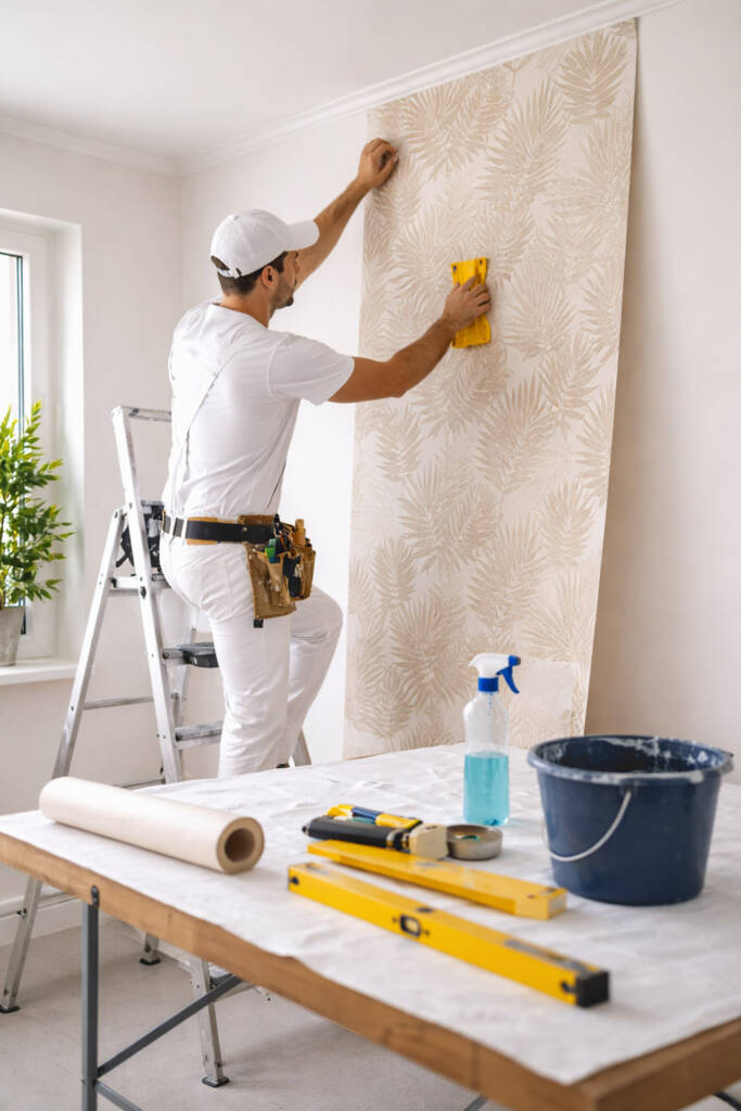 Opsætning og nedtagning af tapet – Professionel Maler